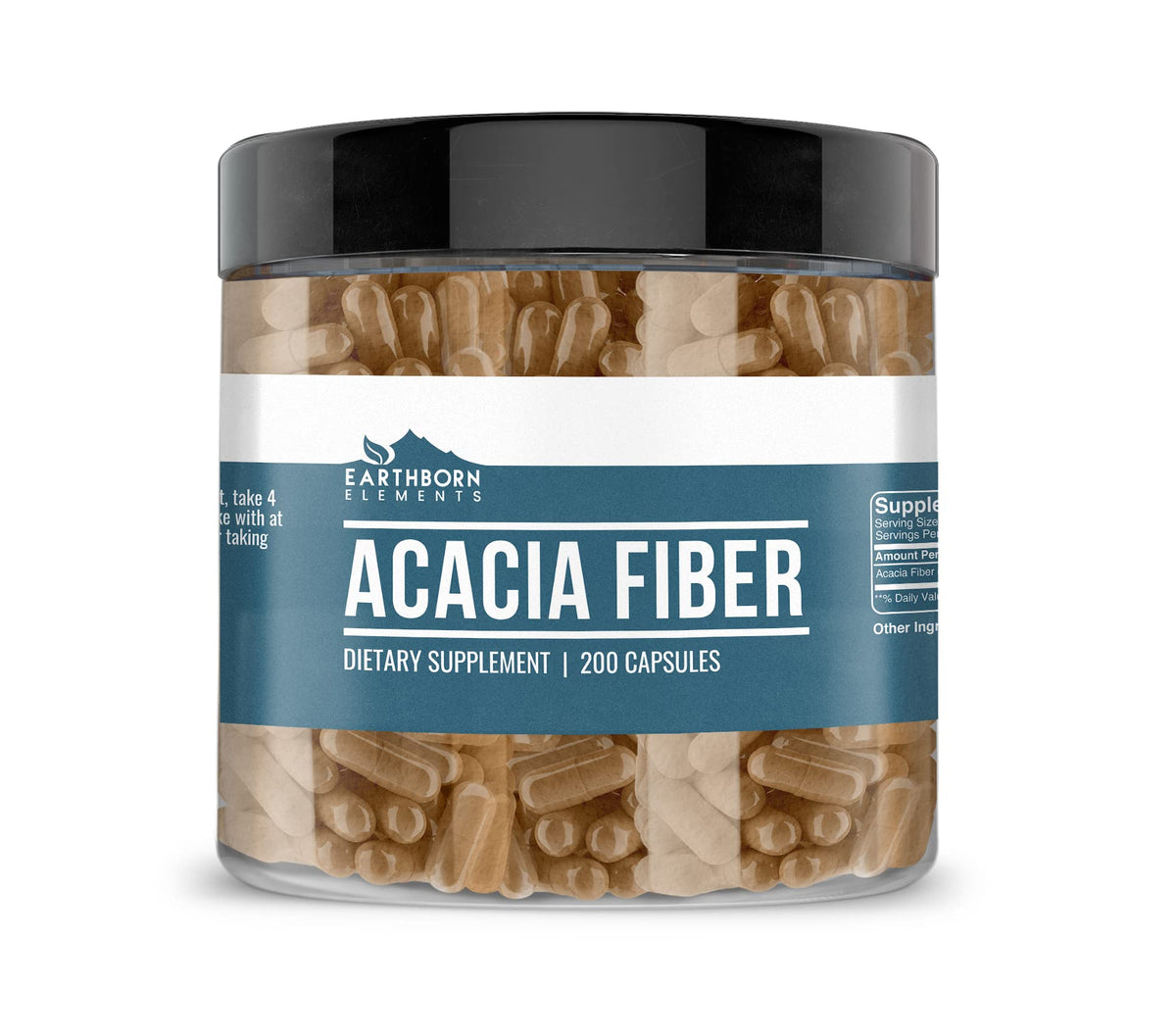 Earthborn Elements Acacia Fiber Capsules bottle front view