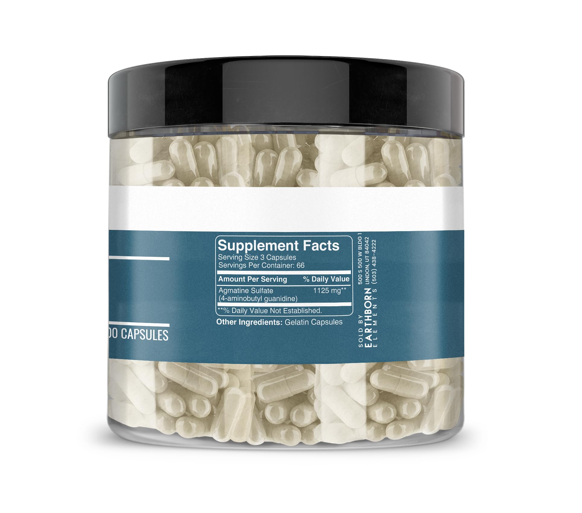 Earthborn Elements Agmatine Sulfate bottle on white background
