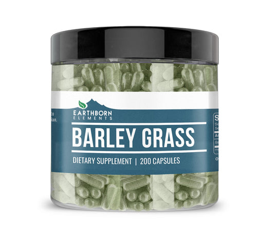 Earthborn Elements Barley Grass 200 Capsules bottle