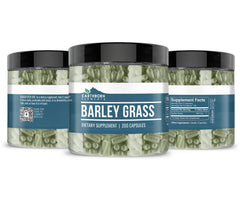 Close-up of Earthborn Elements Barley Grass capsules