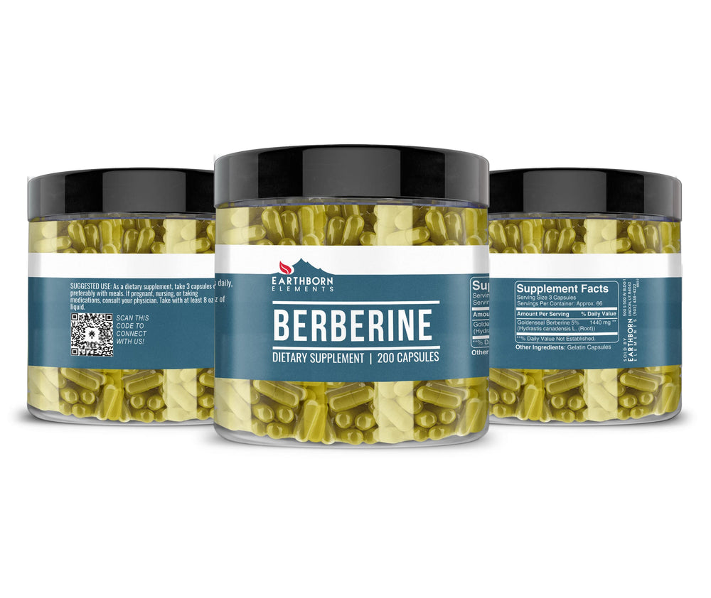 Pure and undiluted berberine supplement label