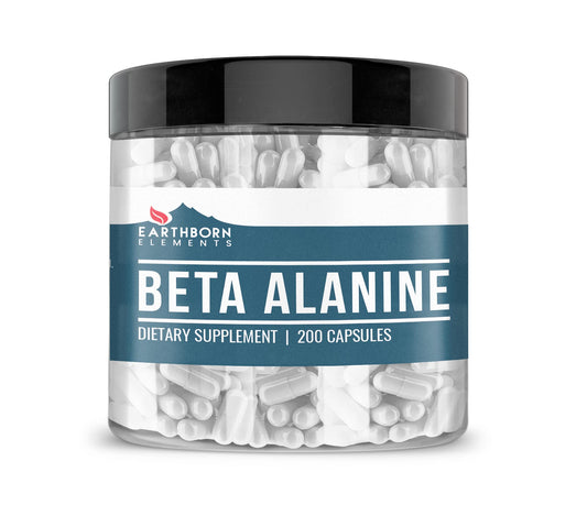 Earthborn Elements Beta-Alanine 200 Capsules bottle - front view