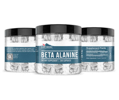 Close-up of Beta-Alanine capsules