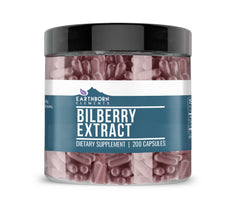 Earthborn Elements Bilberry Extract 200 Capsules bottle – front view