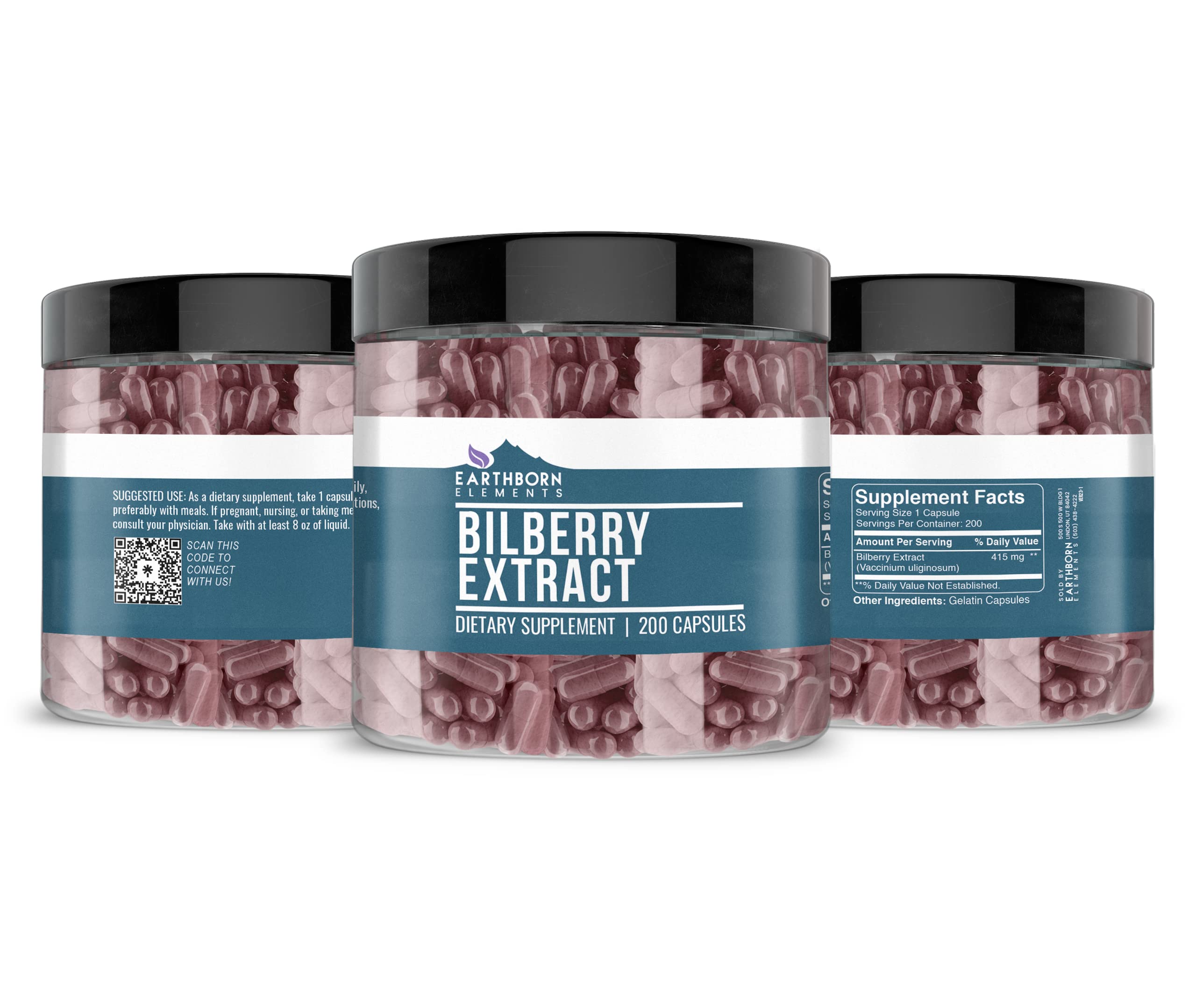 Bottle back label showing ingredients – USA encapsulated
