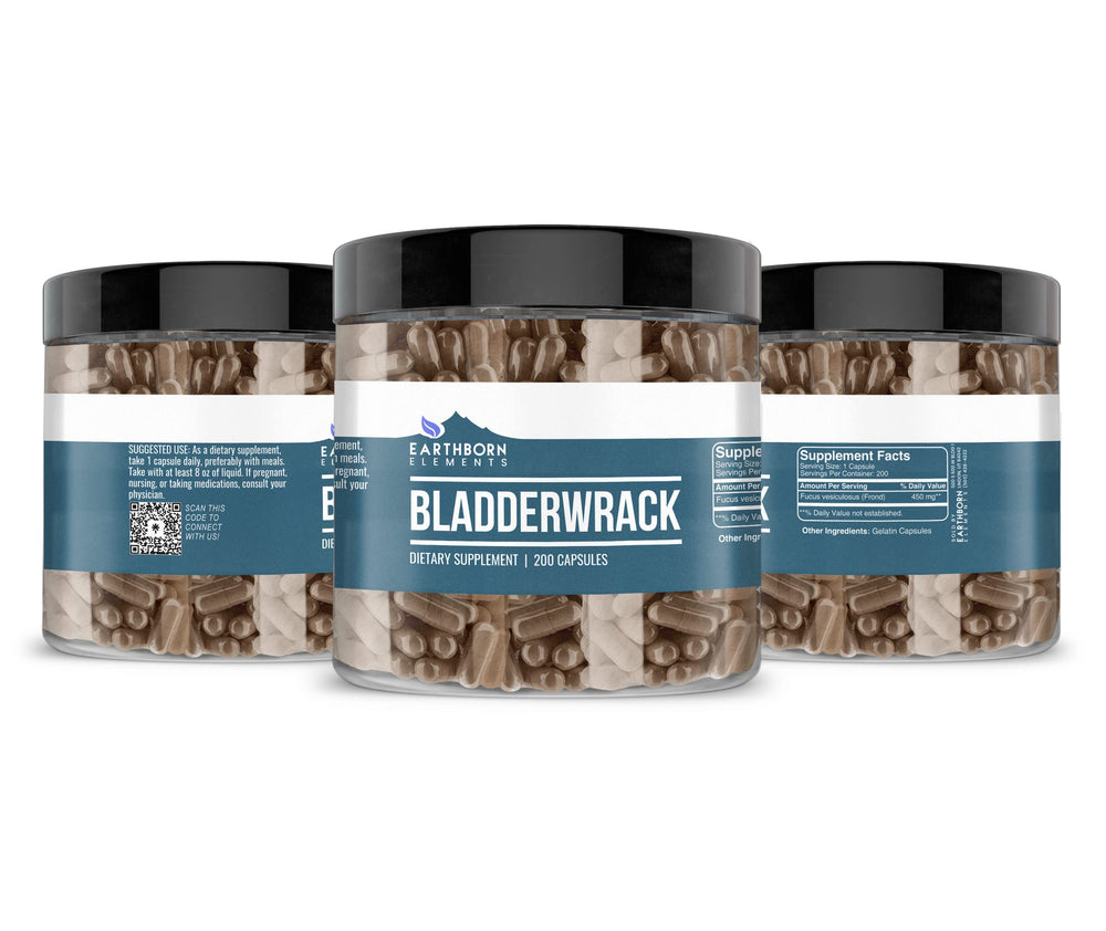 Earthborn Elements Bladderwrack capsules encapsulated in USA