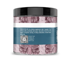 Label showing 10:1 blueberry extract per capsule