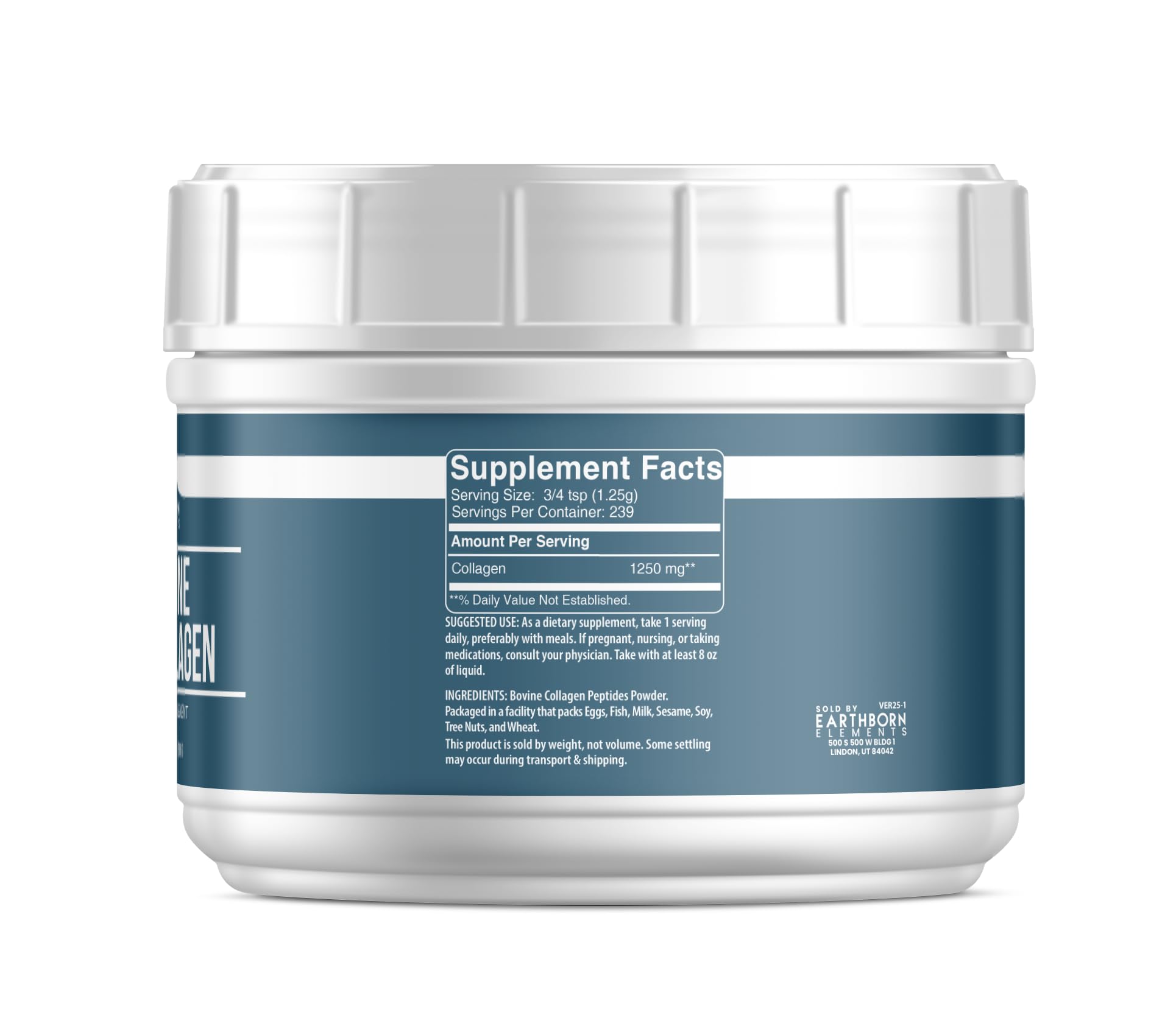 Close-up of Bovine Collagen Peptides powder texture