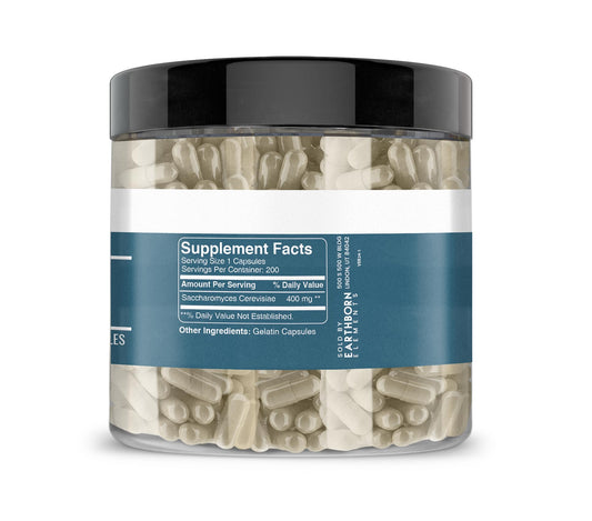 Close-up of Earthborn Elements Brewer's Yeast capsules