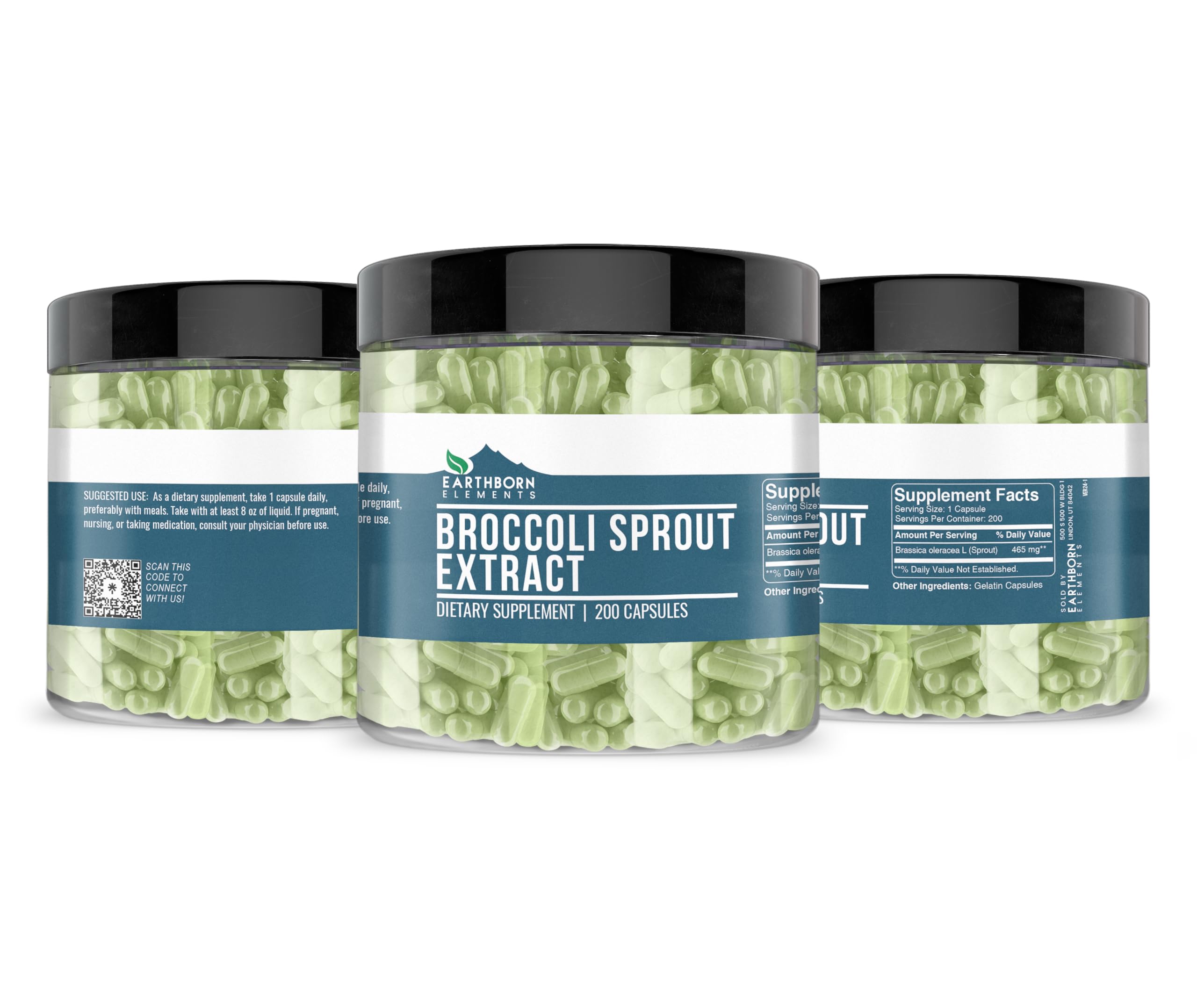 Supplement bottle showing encapsulated in USA claim