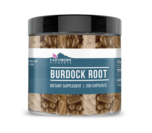 Earthborn Elements Burdock Root 200 Capsules bottle front