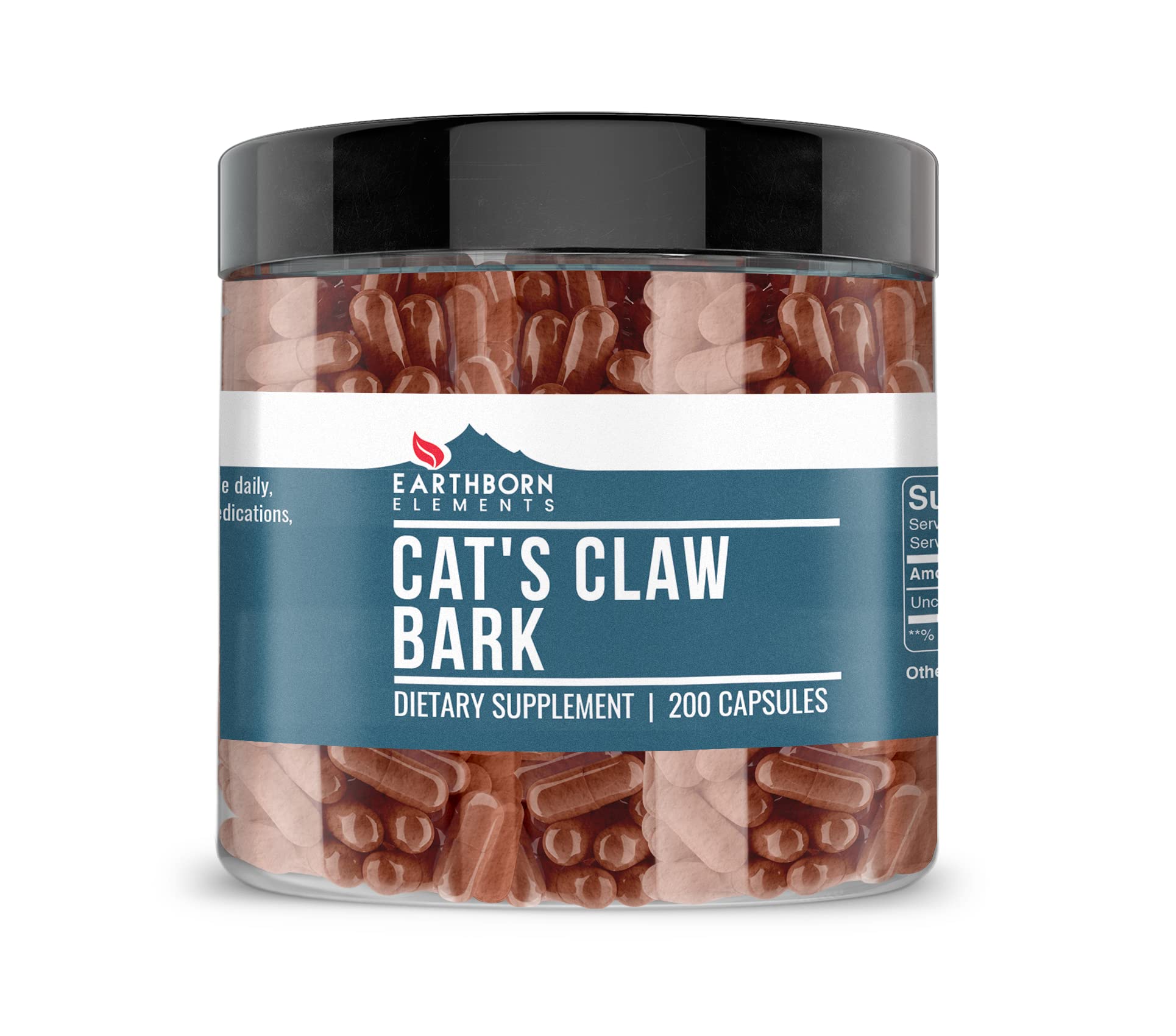 Earthborn Elements Cat's Claw Bark Capsules bottle front view