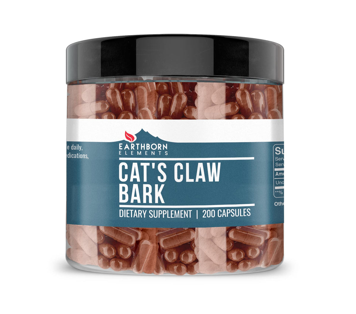 Earthborn Elements Cat's Claw Bark Capsules bottle front view