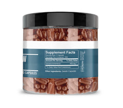 Pack shot showing 200 capsules and USA encapsulation