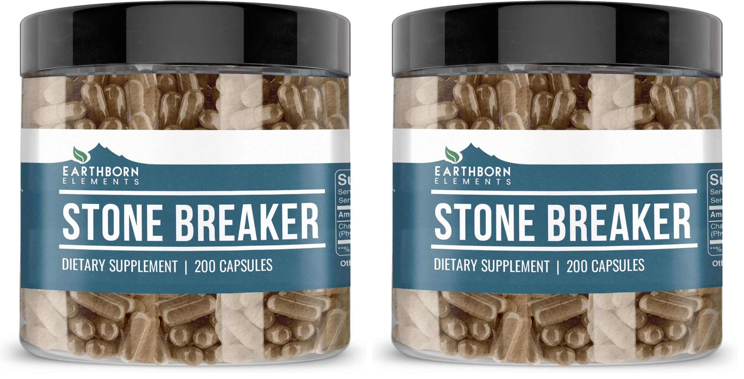 Bottle of Earthborn Elements Chanca Piedra 200 capsules — Pack of 2