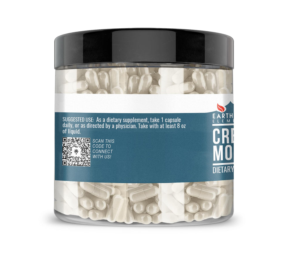 USA-encapsulated Earthborn Elements Creatine Monohydrate bottle
