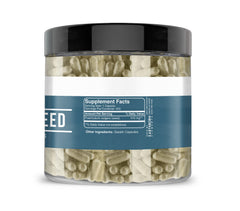 Product label detailing 200-day supply and USA encapsulation