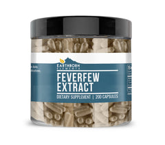 Bottle of Earthborn Elements Feverfew Extract 200 Capsules