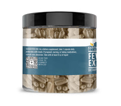 Label on Earthborn Elements Feverfew Extract bottle with capsules