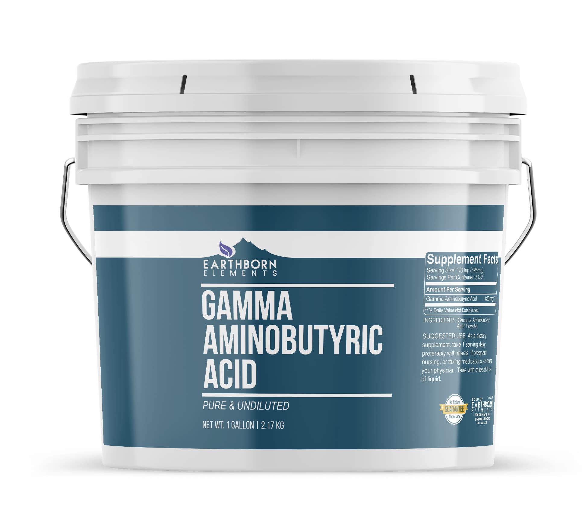 Earthborn Elements GABA 1 Gallon bucket label