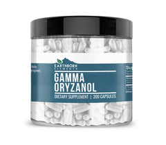 Front view of Earthborn Elements Gamma Oryzanol 200 capsules bottle