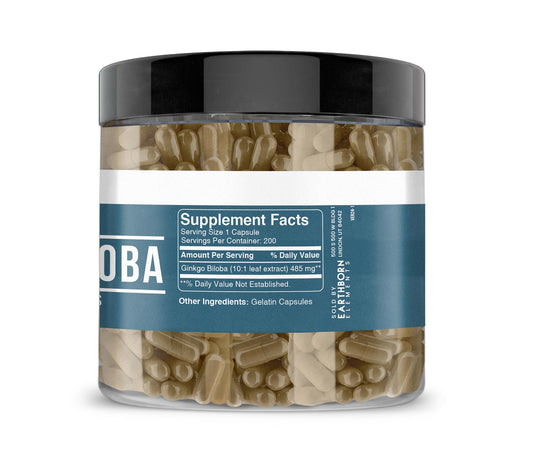 Ginkgo Biloba capsules inside bottle