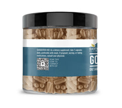 Close-up of Golden Thread capsules in bottle