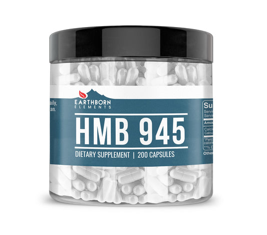 Earthborn Elements HMB Powder 200 Capsules bottle front