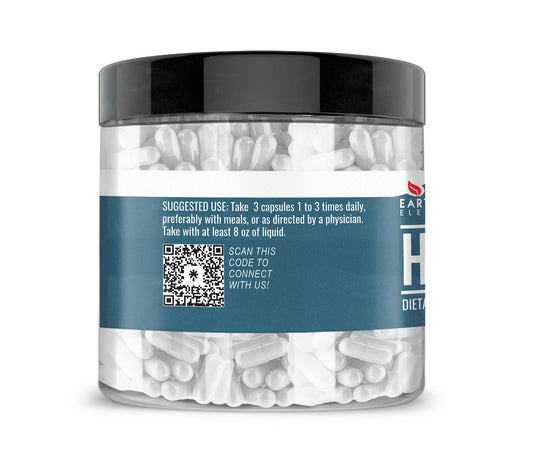 Close-up of Earthborn Elements HMB Powder capsules