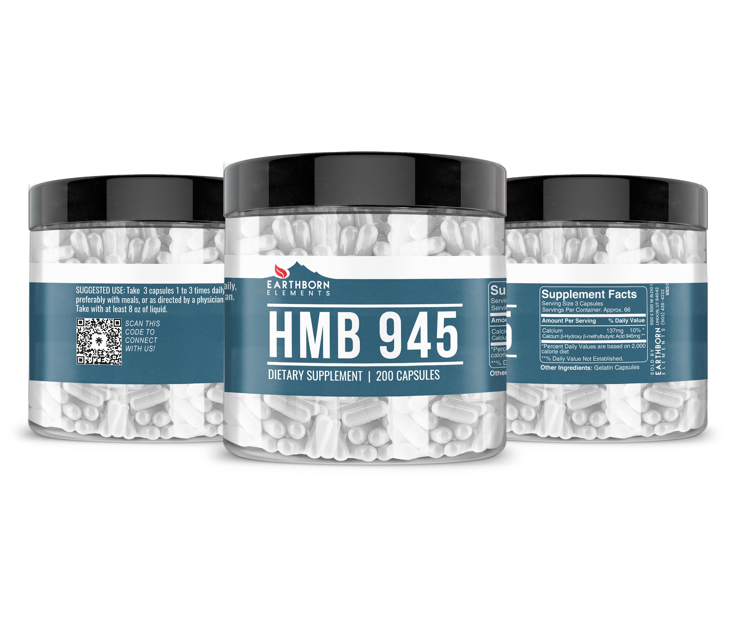 Nutrition facts and ingredients on Earthborn Elements bottle