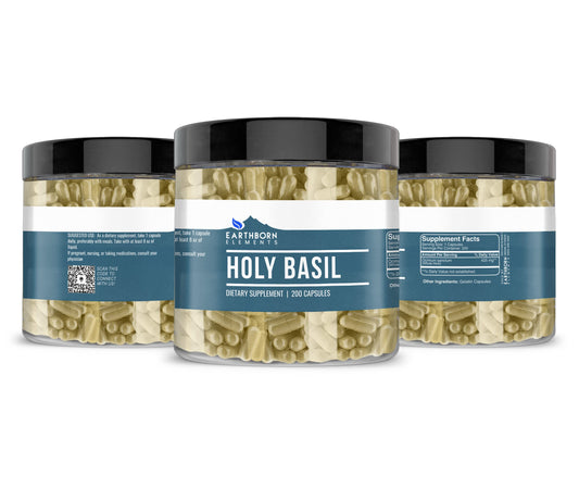 Close-up of Holy Basil capsules highlighting purity and quality
