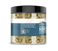 Close-up of Horsetail capsules inside the bottle