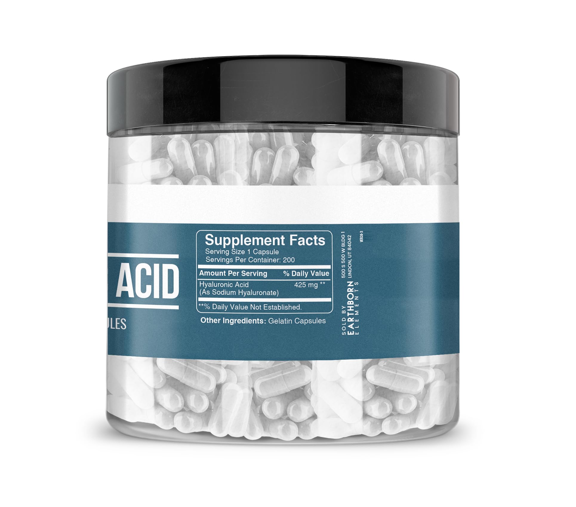 Close-up of Hyaluronic Acid capsules spilling out
