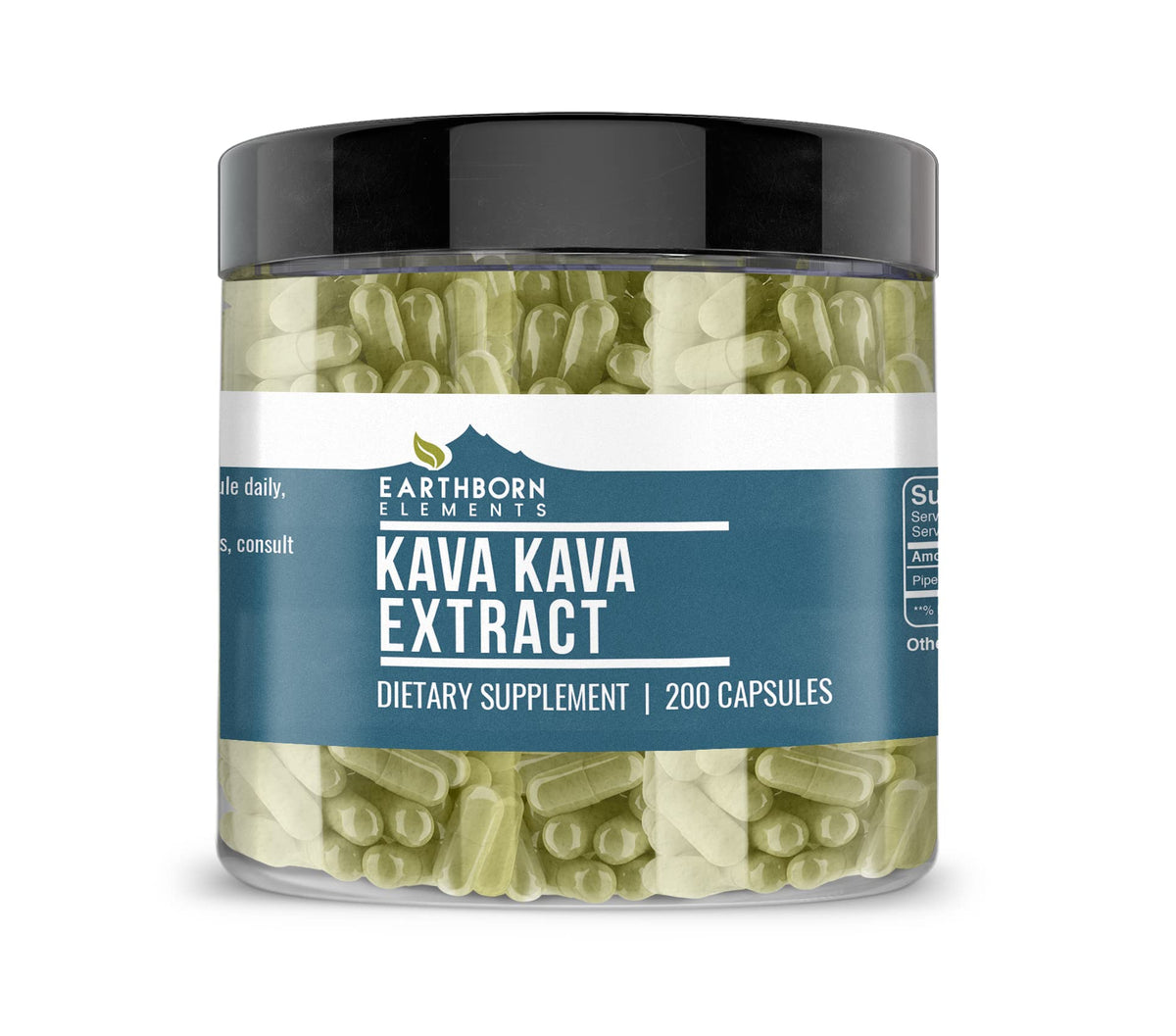 Earthborn Elements Kava Kava Extract bottle label