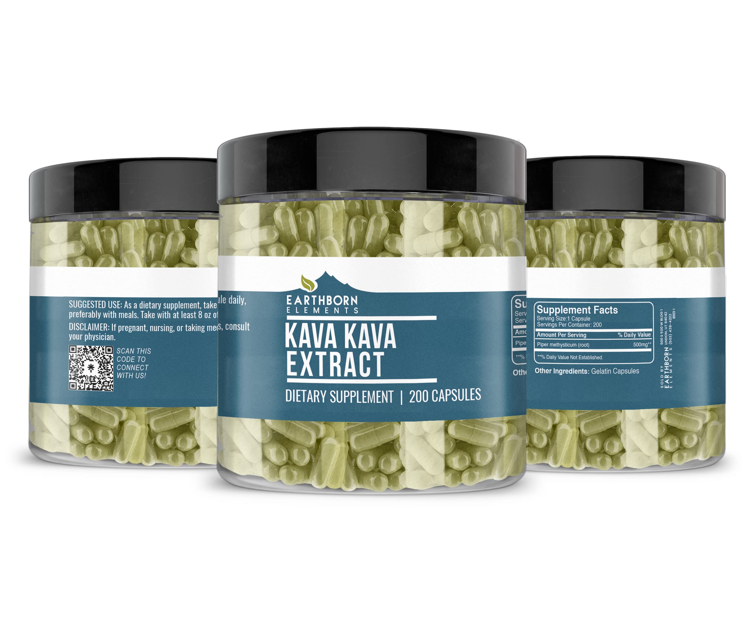 Kava Kava root capsules close-up