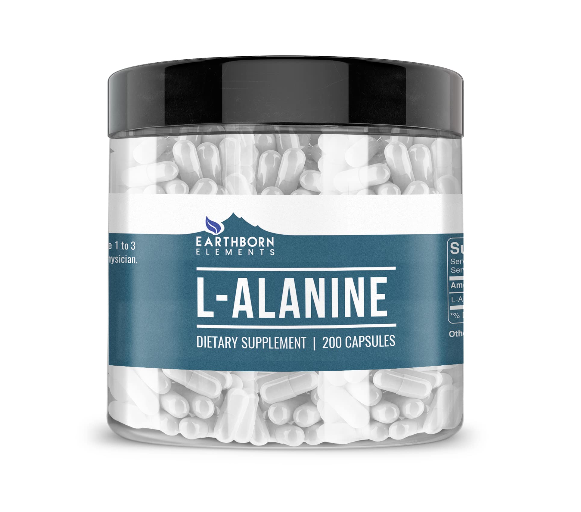 Earthborn Elements L-Alanine 200 Capsules bottle