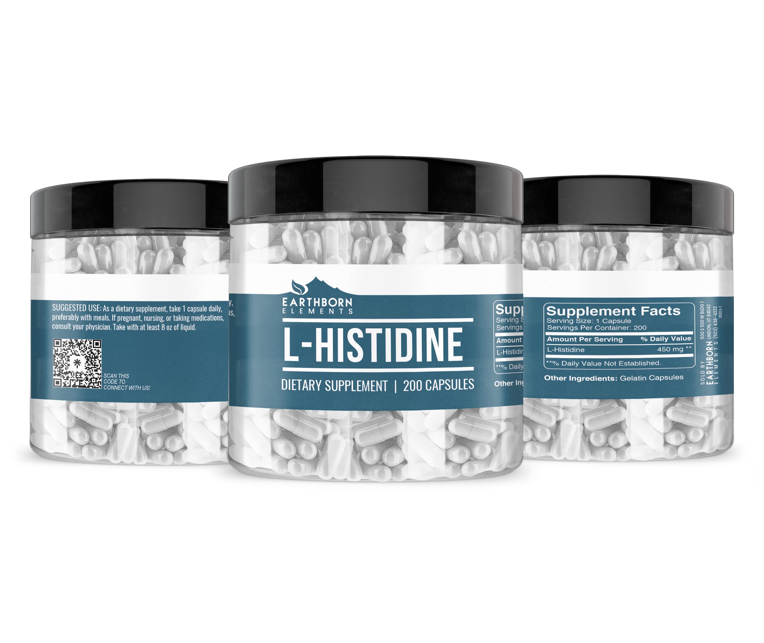 Close-up of L-Histidine capsules