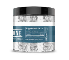 Nutrition label related graphic for L-Histidine supplement