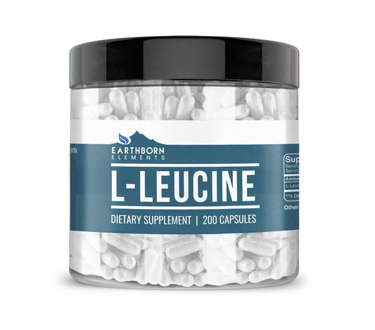 Earthborn Elements L-Leucine 200 Capsules bottle front