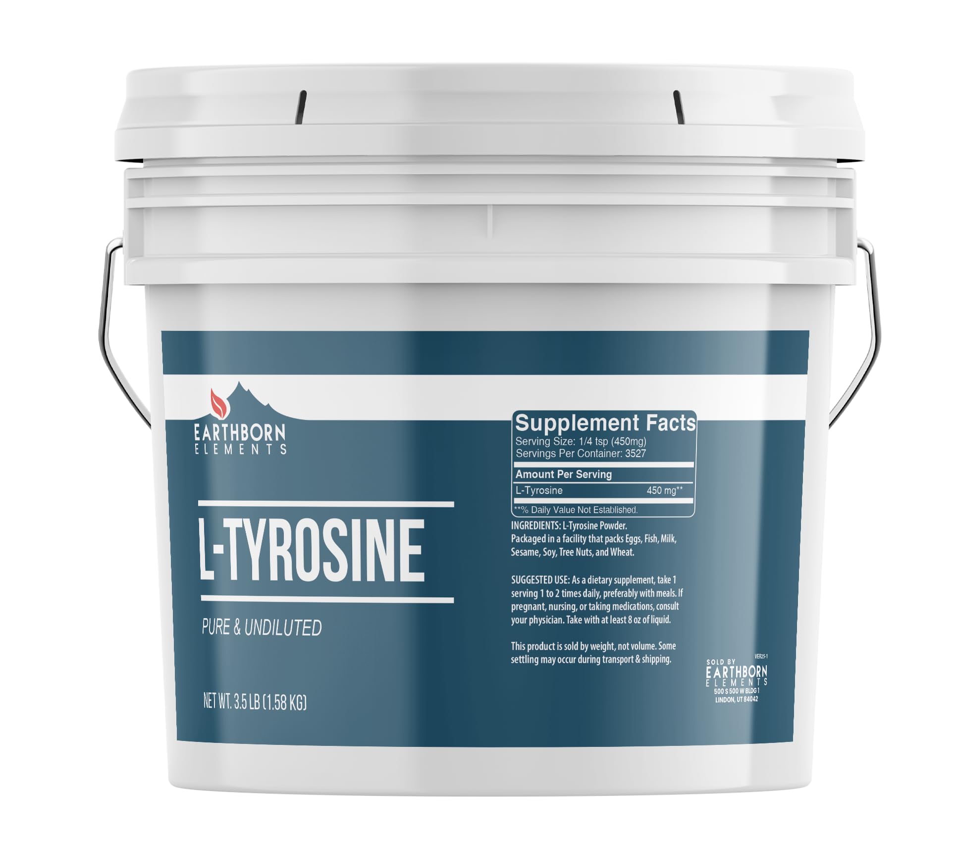 Earthborn Elements L-Tyrosine 1-gallon bucket