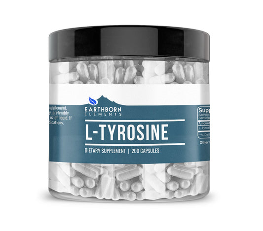 Bottle of Earthborn Elements L-Tyrosine 200 capsules