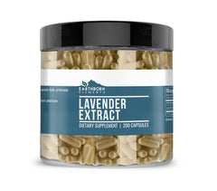 Earthborn Elements Lavender Extract Capsules bottle on white background