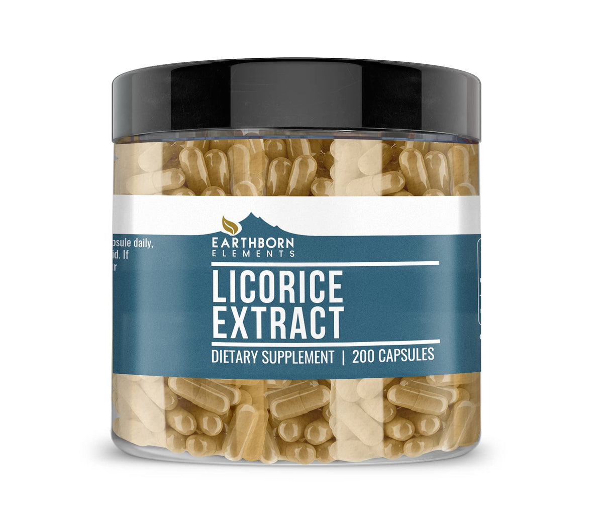Bottle of Earthborn Elements Licorice Extract Capsules