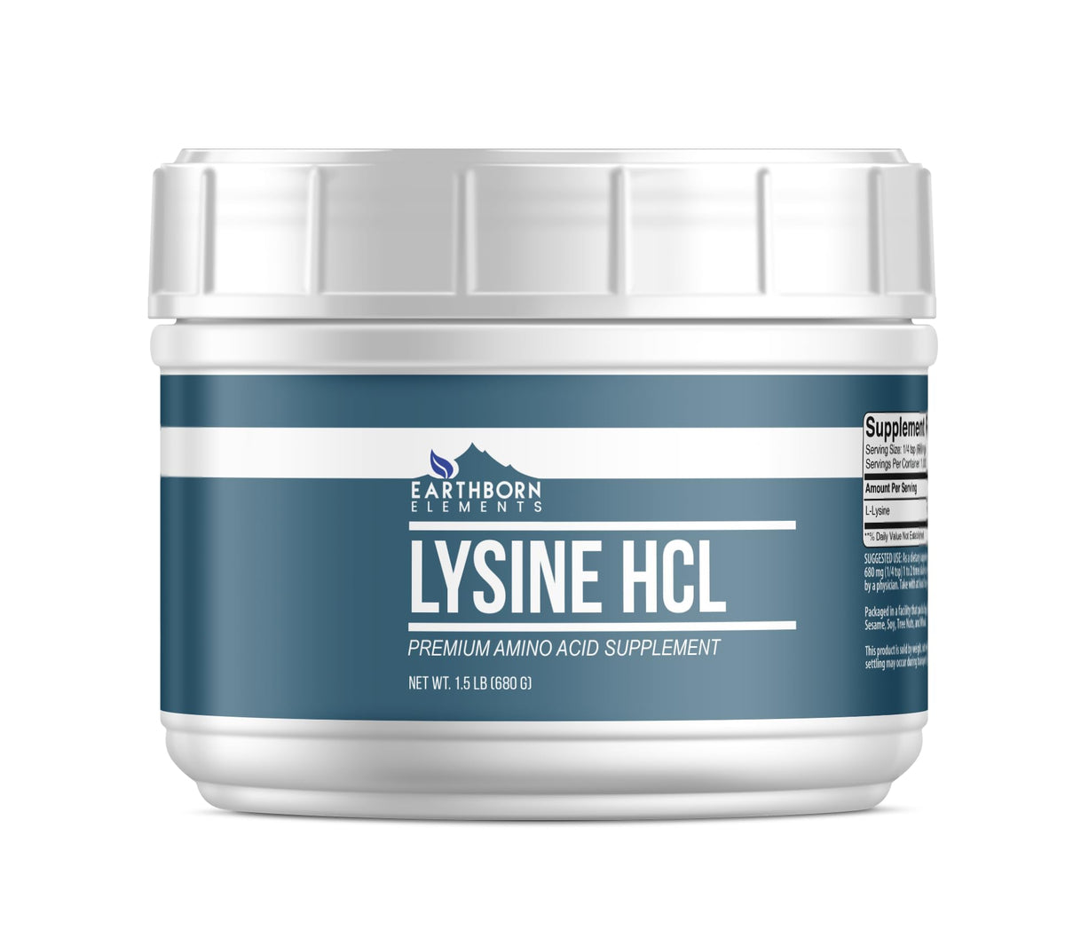 Earthborn Elements Lysine HCL Powder - 1.5 lb front view