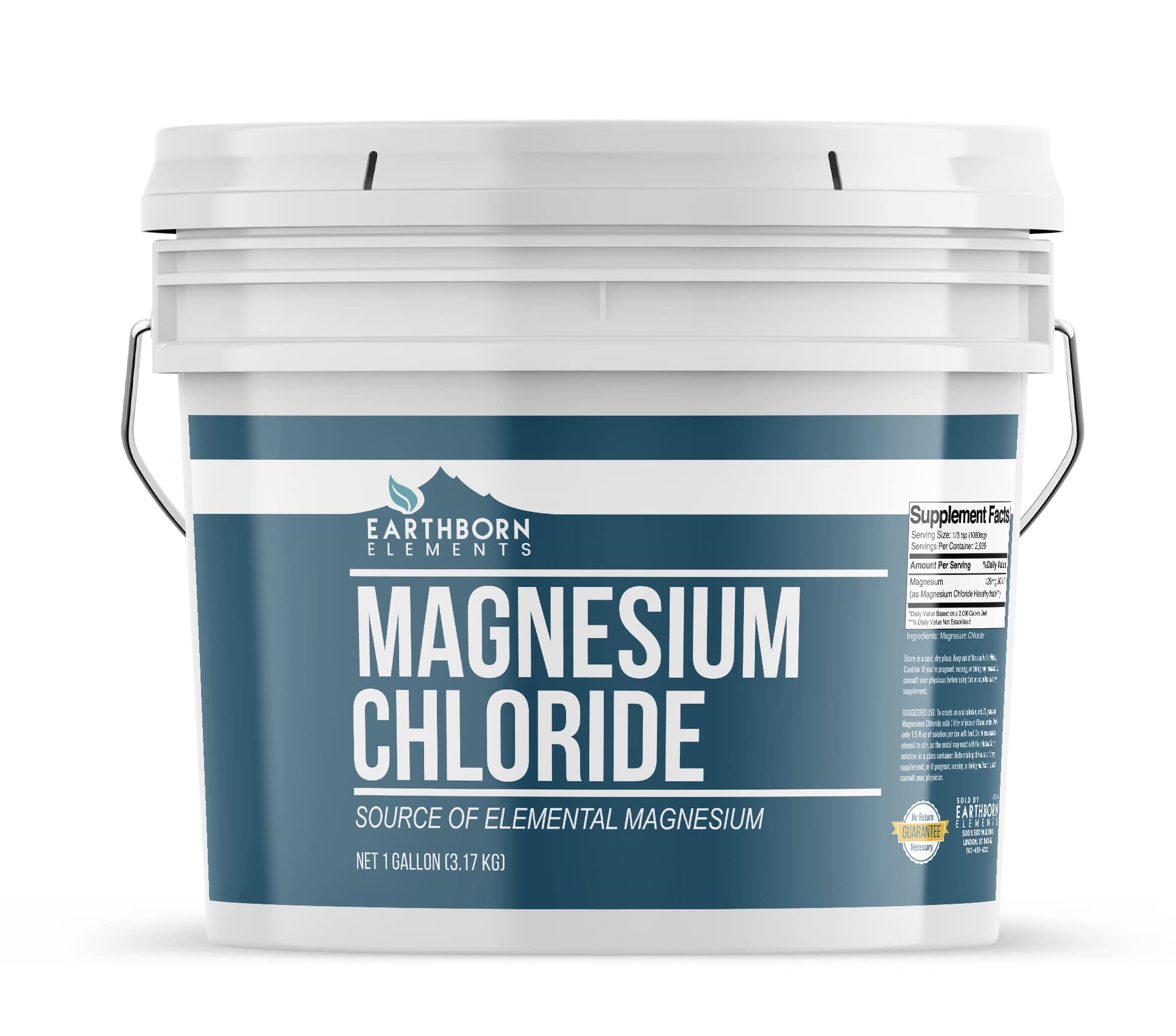 Earthborn Elements Magnesium Chloride 1-Gallon powder container front