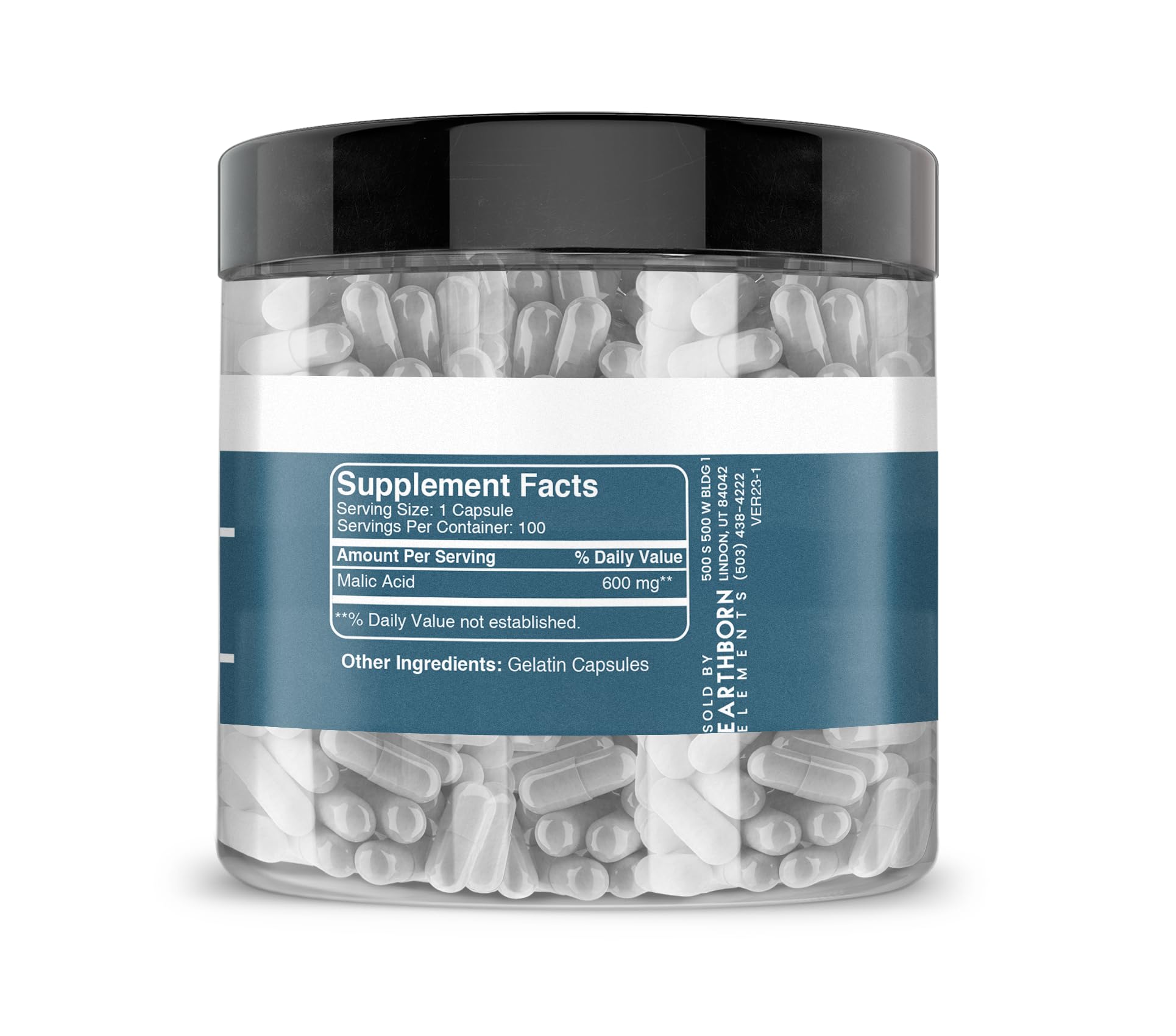 USA-encapsulated malic acid dietary supplement