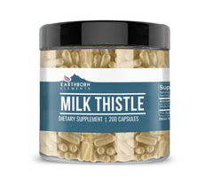 Earthborn Elements Milk Thistle 200 Capsules bottle and label