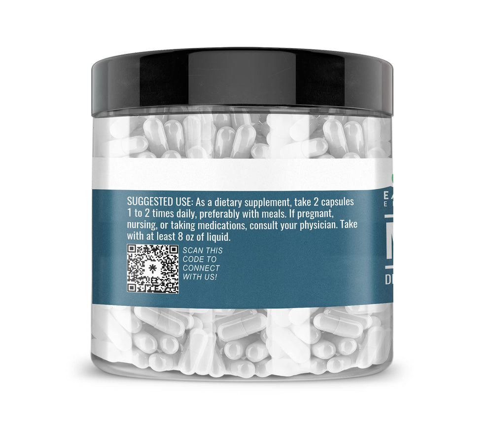 Close-up of MSM capsules showing purity