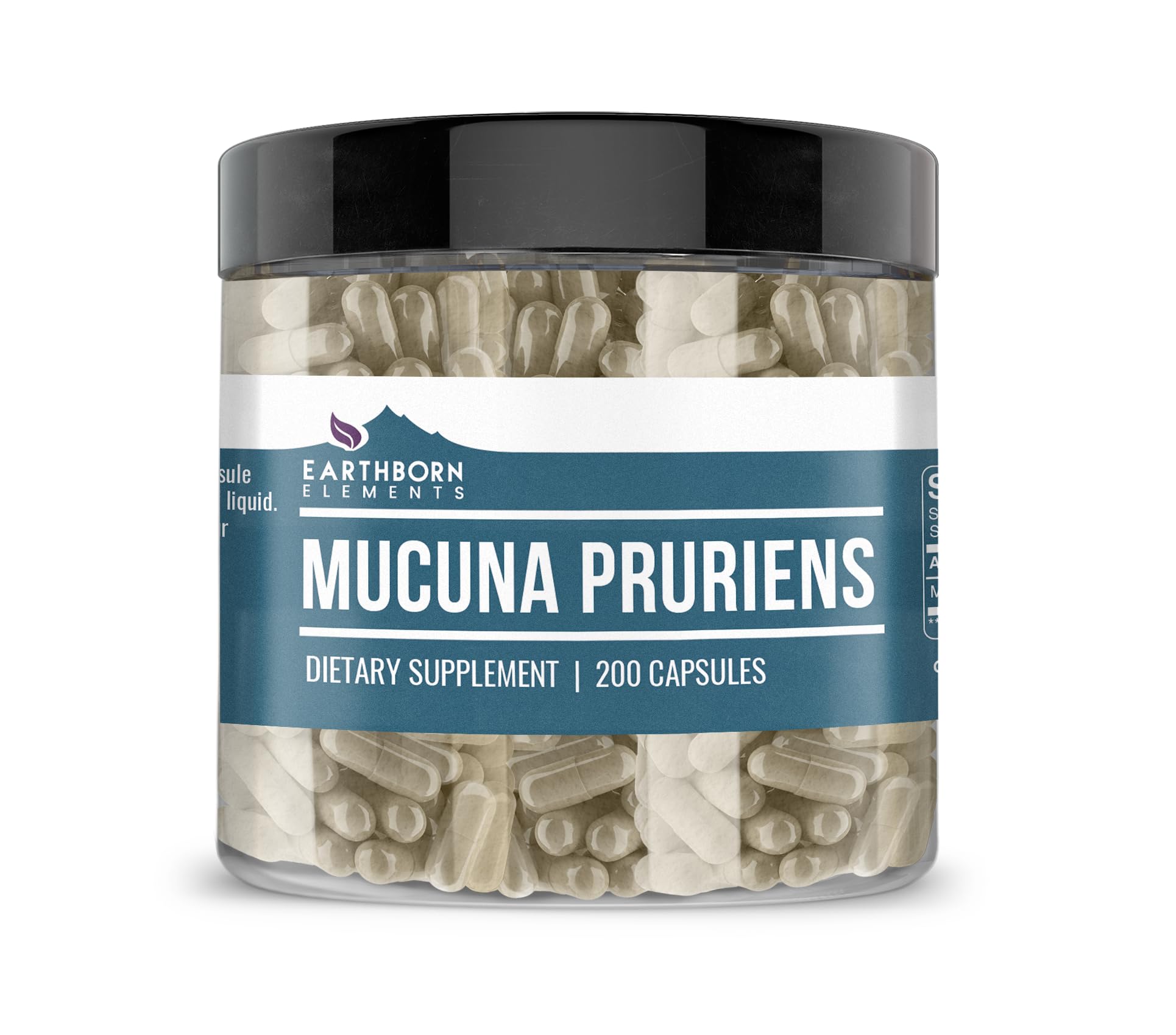 Earthborn Elements Mucuna Pruriens Extract bottle with 200 capsules