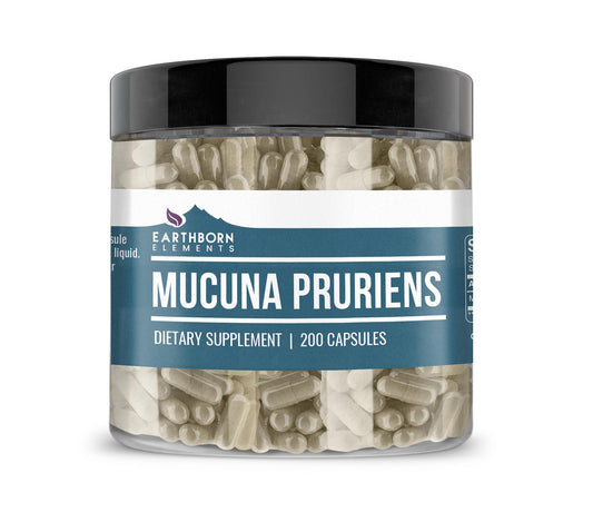 Earthborn Elements Mucuna Pruriens Extract bottle with 200 capsules